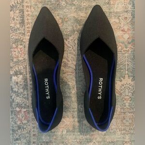 NEW ROTHY’S THE POINT WEAVE BLACK 8 1/2